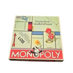 Parker Monopoly Board Game - Red, Green, and White Edition